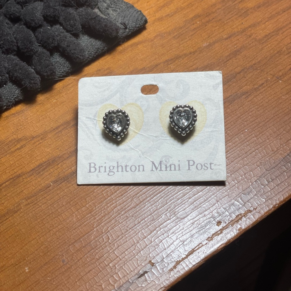 Brighton Heart-Shaped Silver Earrings